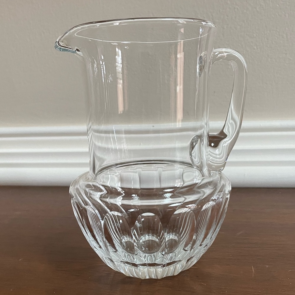 6” Ajka Small Pitcher, Fine Hungarian Crystal, Breakfast Brunch Cream Juice